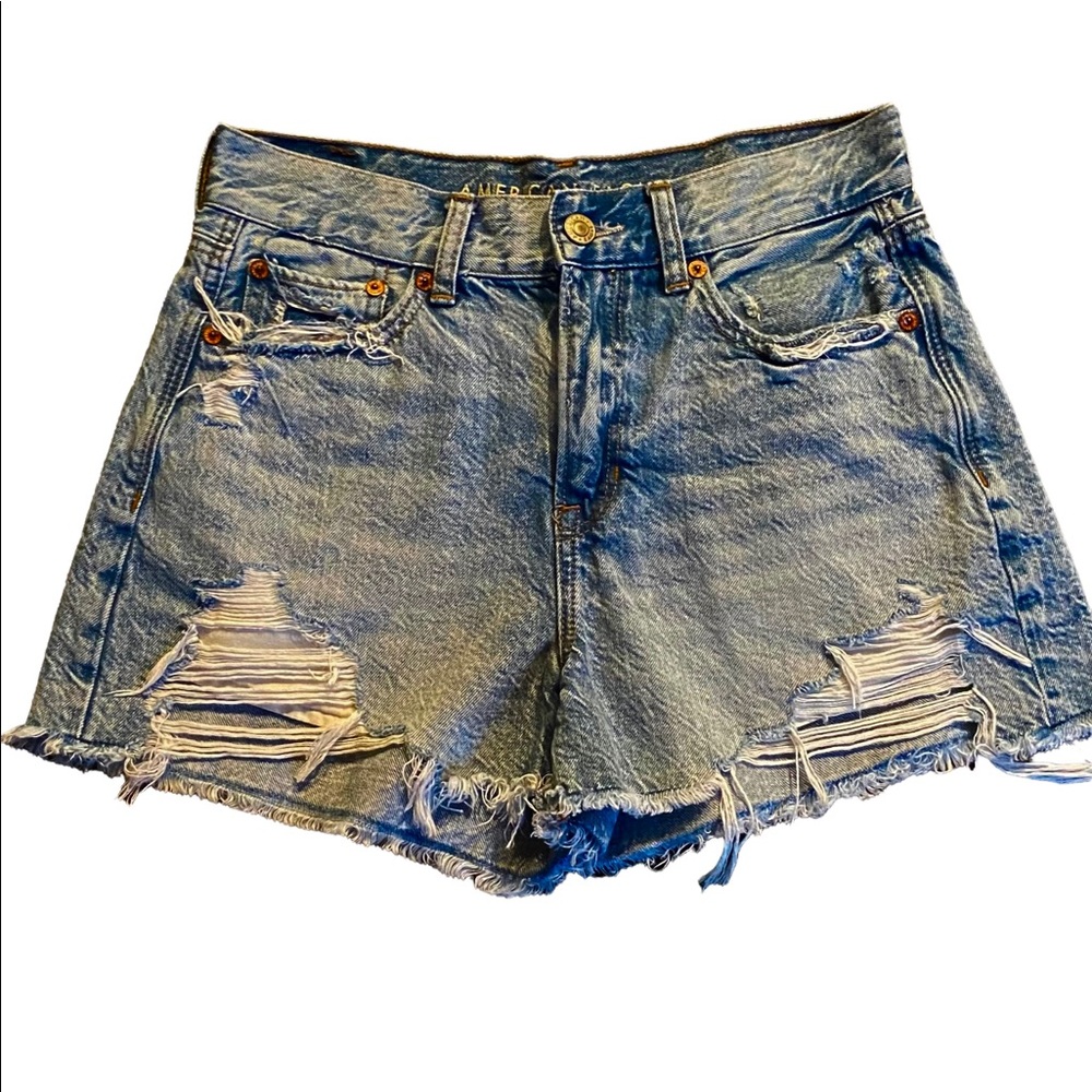 American eagle outfitters light washed distressed cut off shorts …